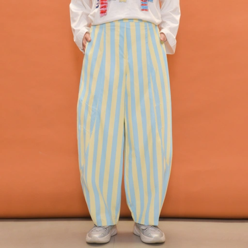 Barrel Printed Stripe Pants IceCream