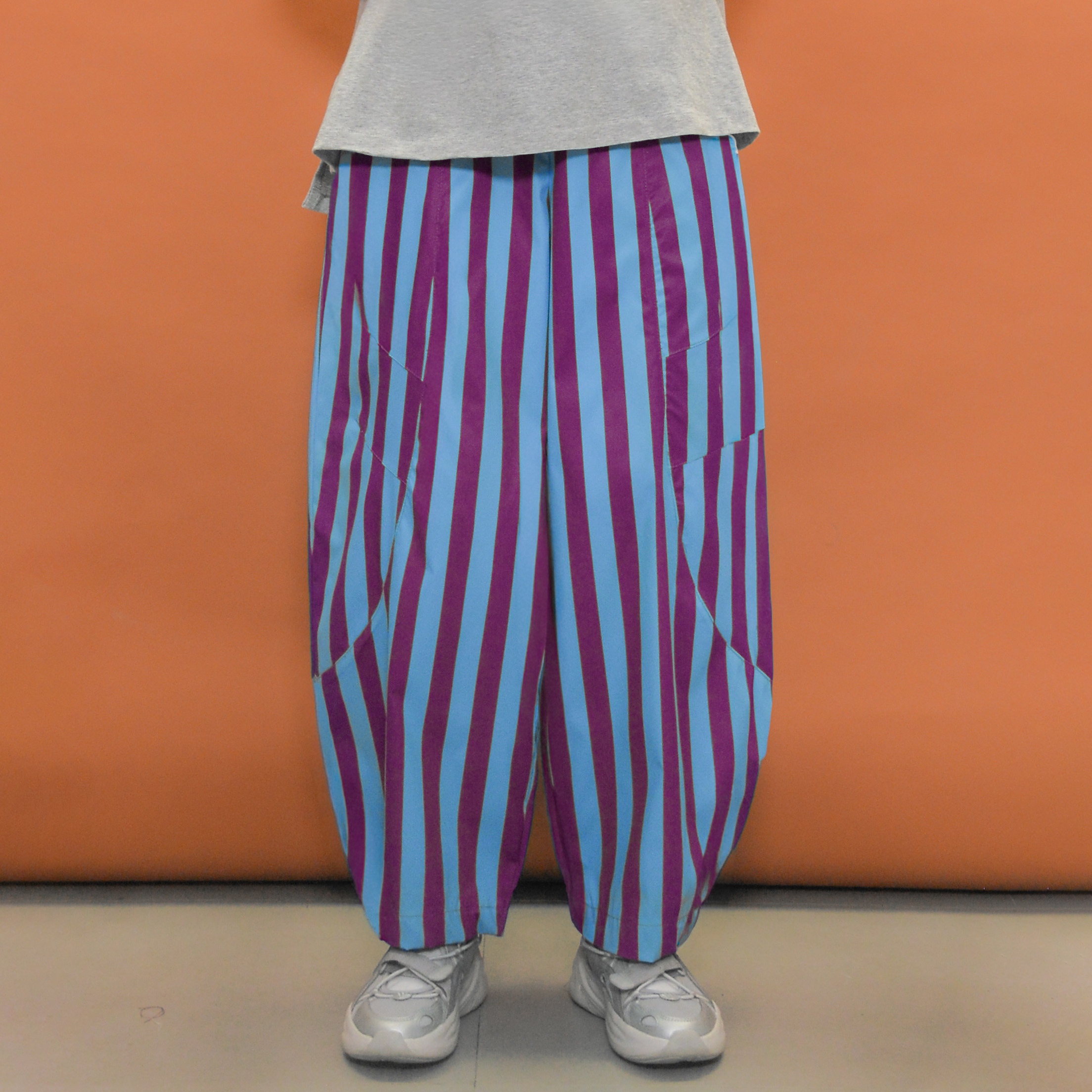 Barrel Printed Stripe Pants Mulberry