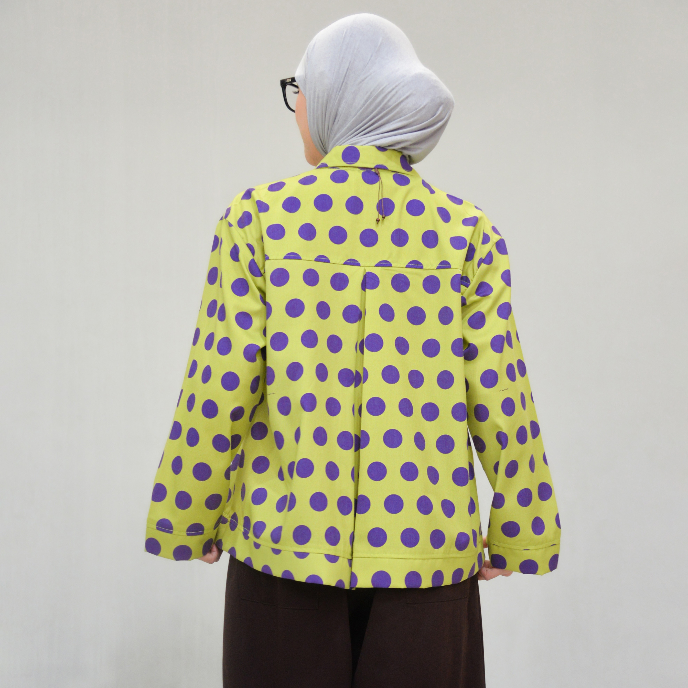 Boxy Printed Shirt PolkaLime