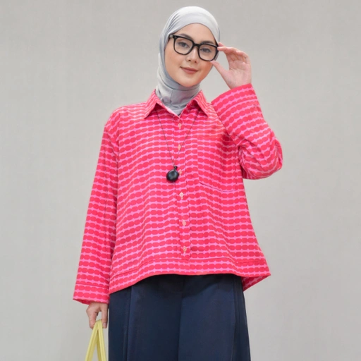 Boxy Printed Shirt RedCandy