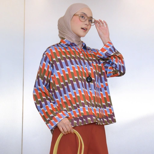 Boxy Printed Shirt Vintage