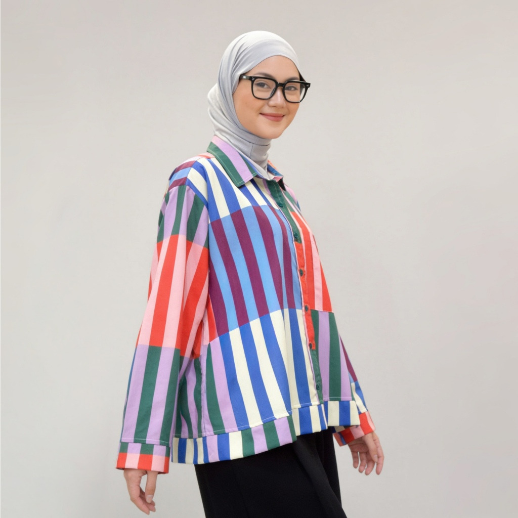 Boxy Printed Shirt Retro