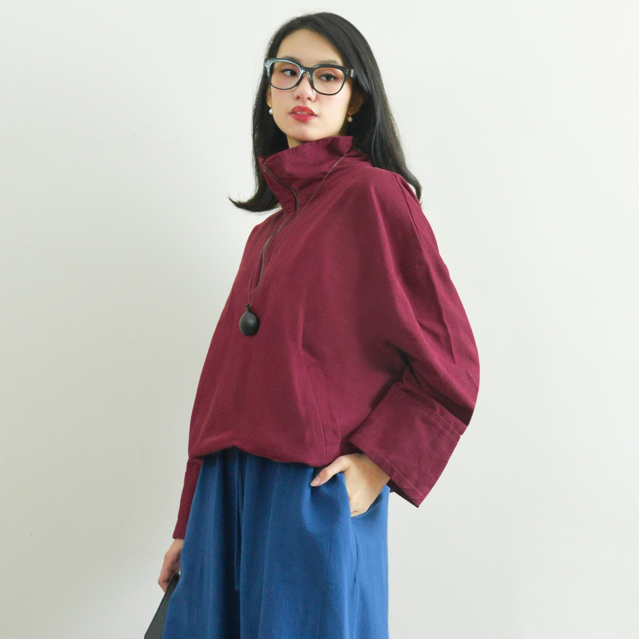Chilla Blouse DeepMaroon