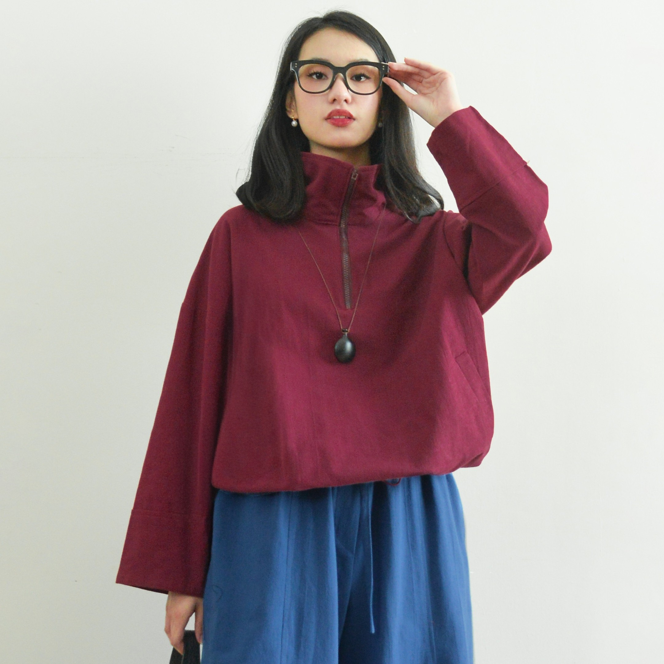 Chilla Blouse DeepMaroon