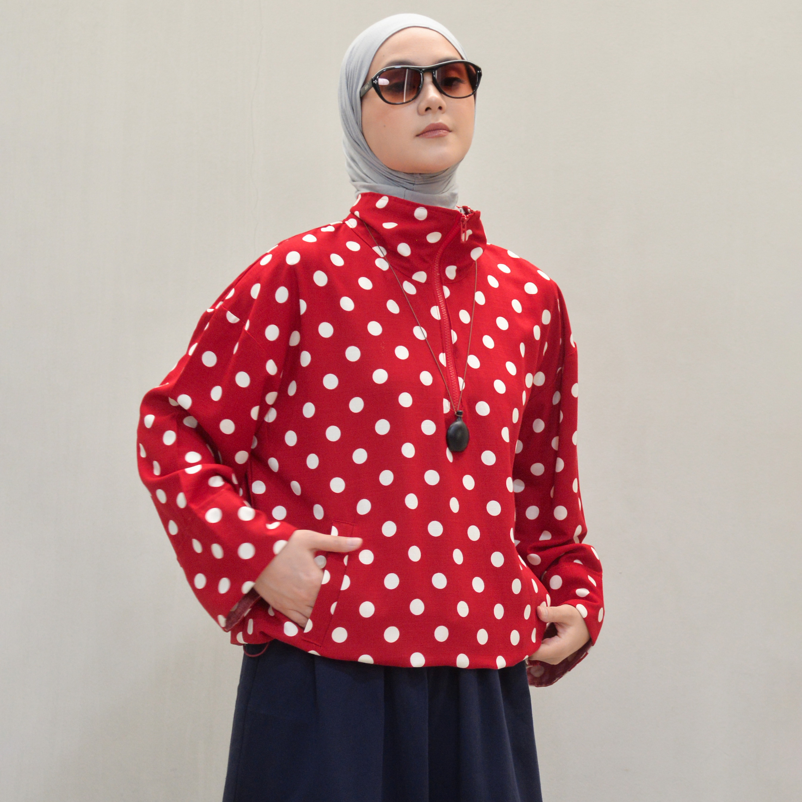 Chilla Blouse RedPolka
