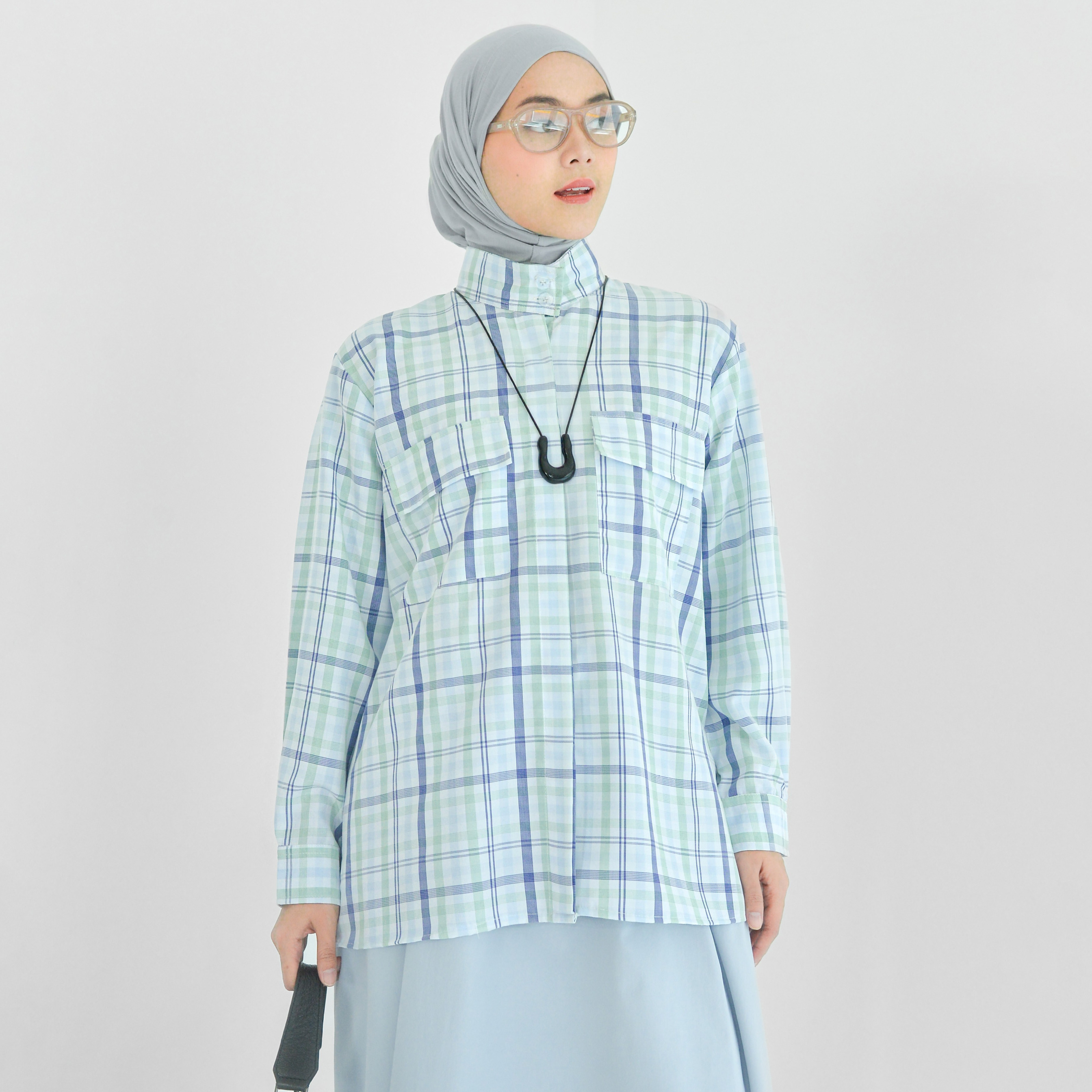 Emma Plaid Shirt Mojito