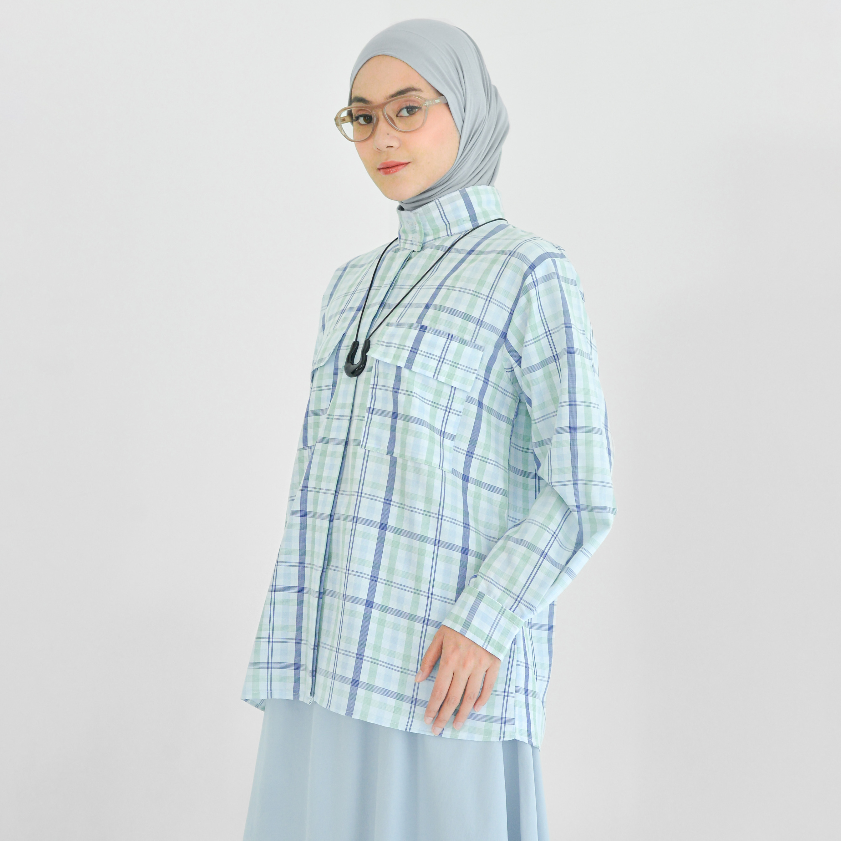 Emma Plaid Shirt Mojito