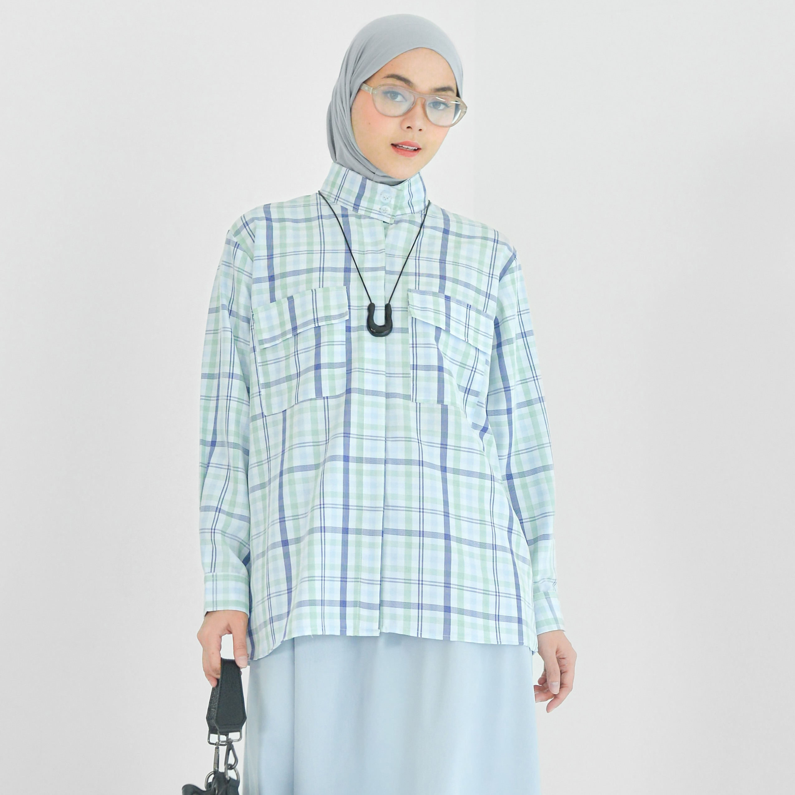 Emma Plaid Shirt Mojito