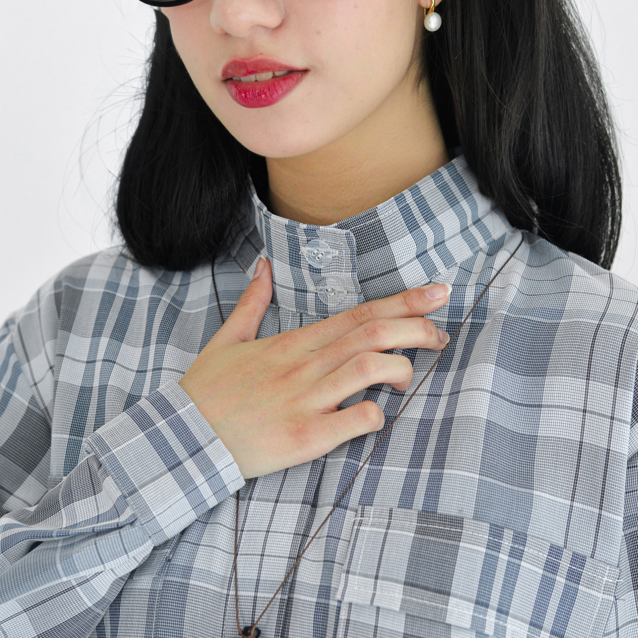 Emma Plaid Shirt OnyxBlack