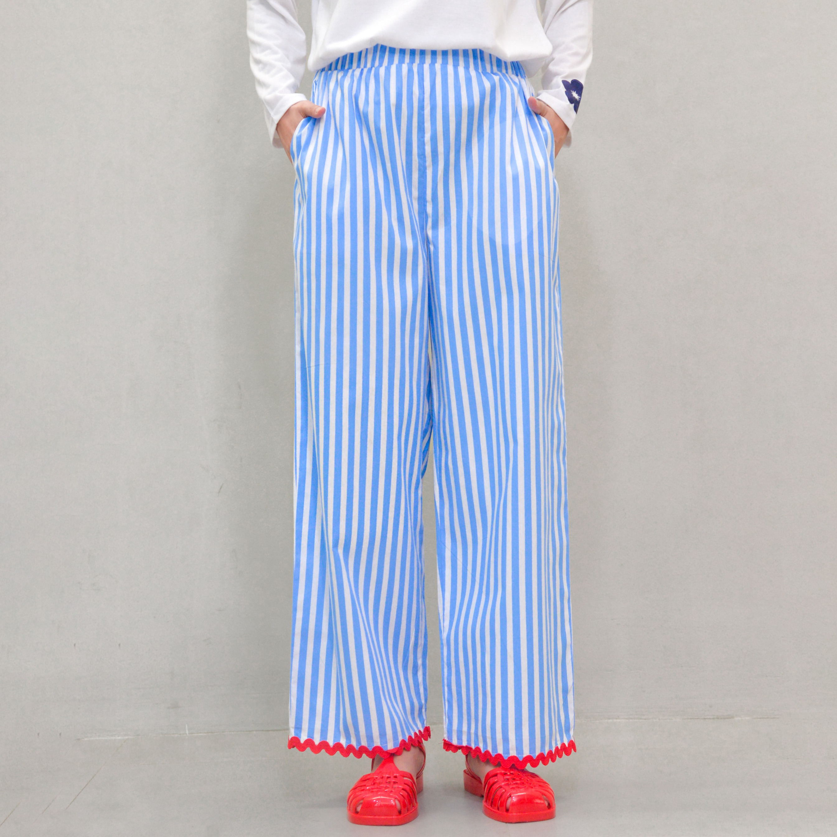 Enzy Stripe Pants BabyBlue