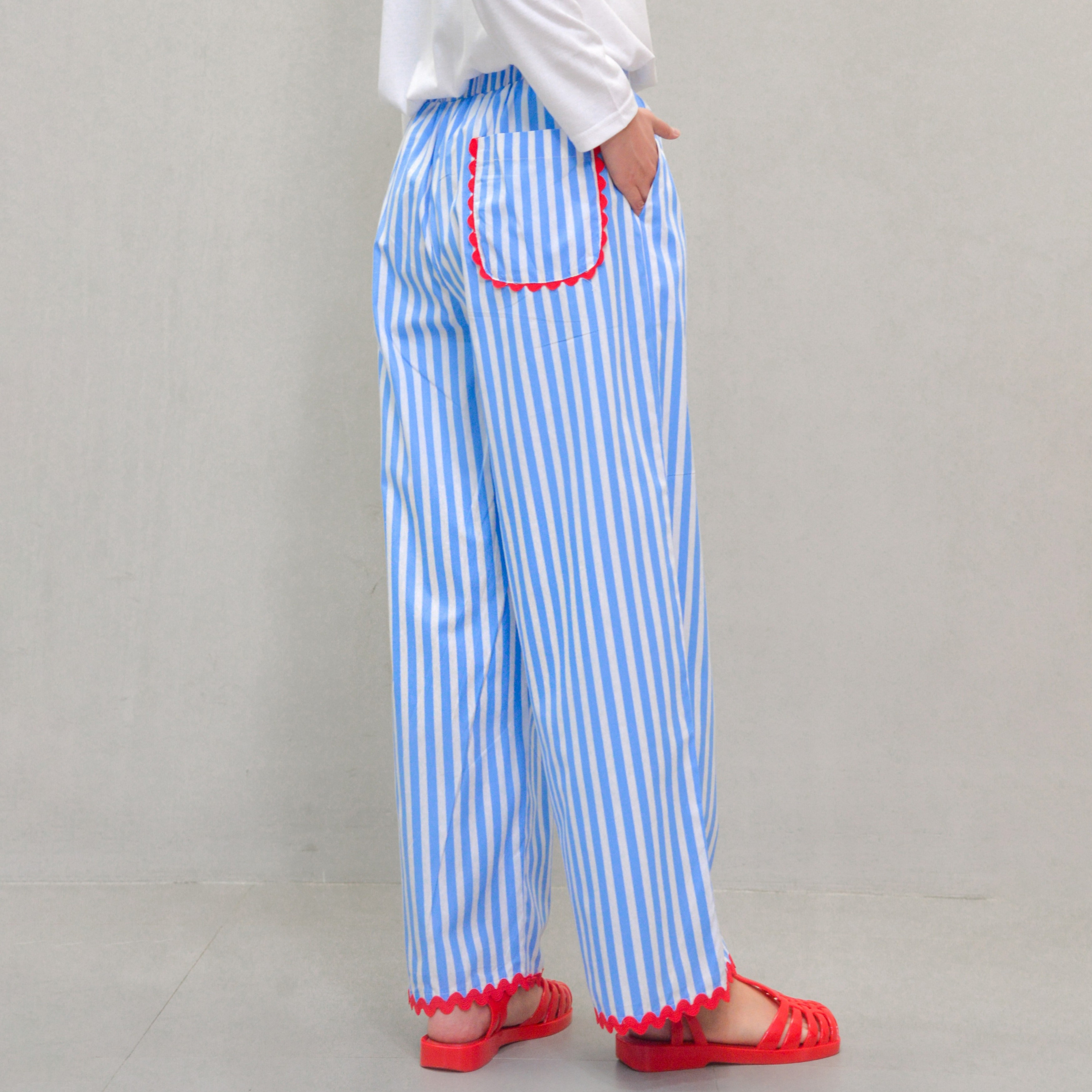 Enzy Stripe Pants BabyBlue