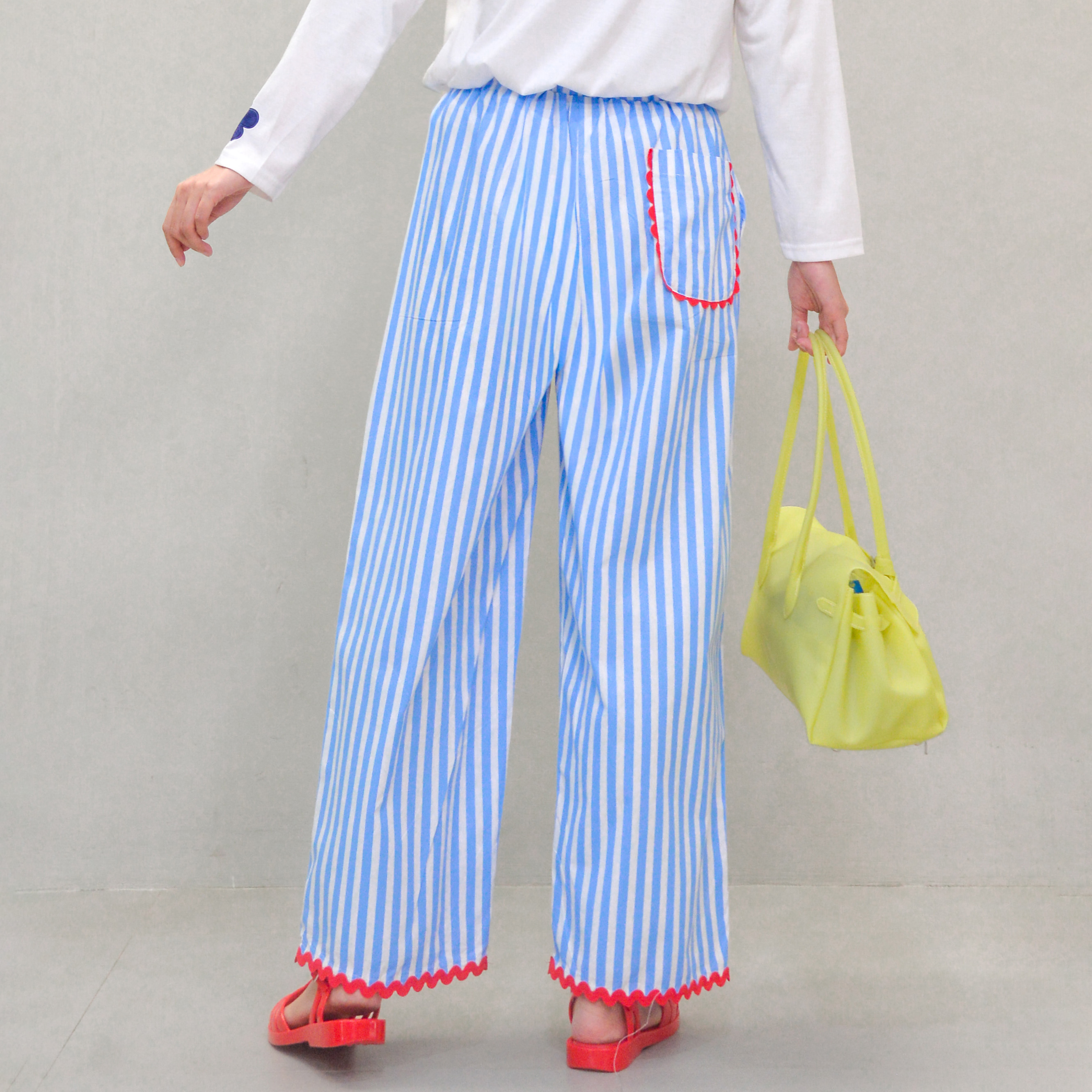 Enzy Stripe Pants BabyBlue