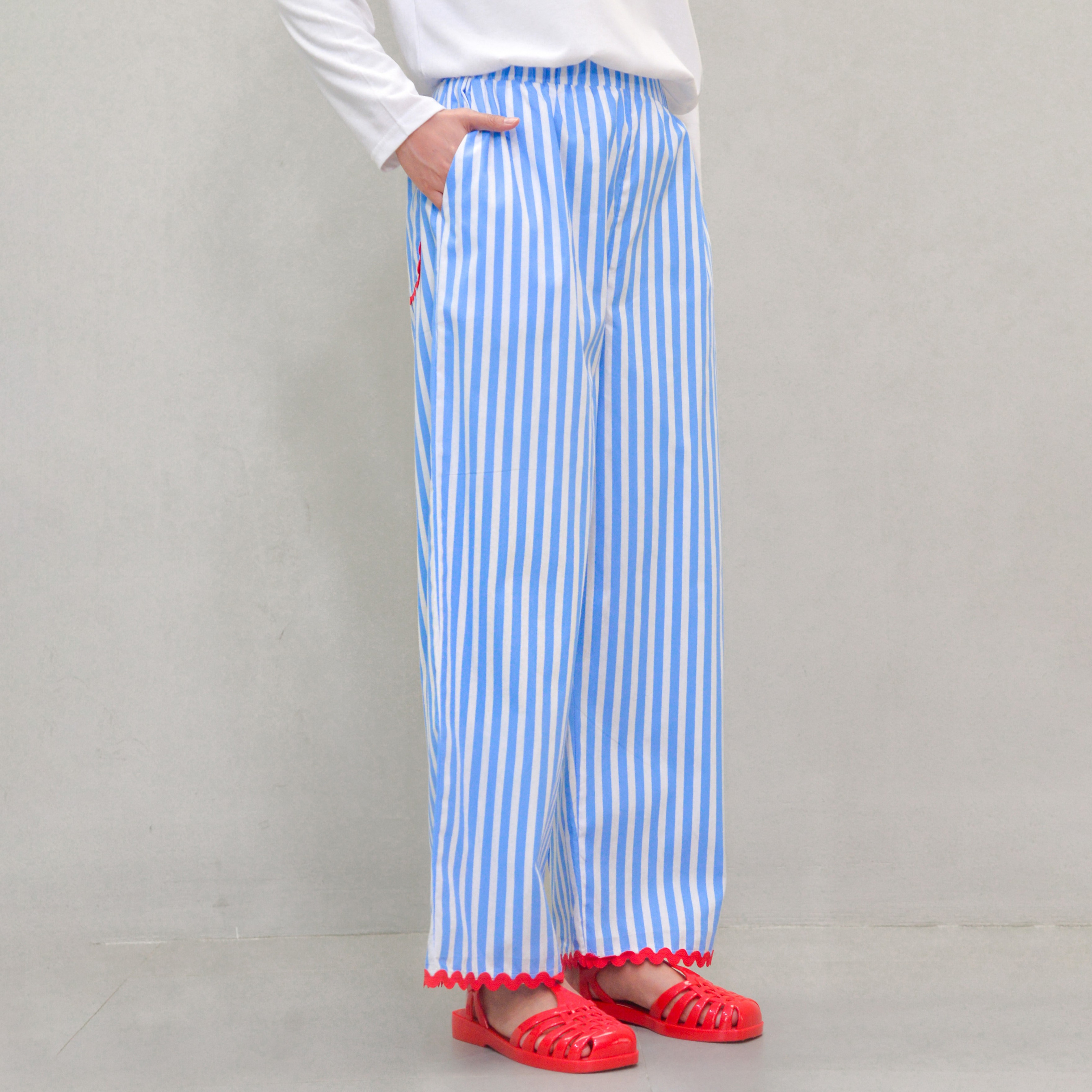 Enzy Stripe Pants BabyBlue