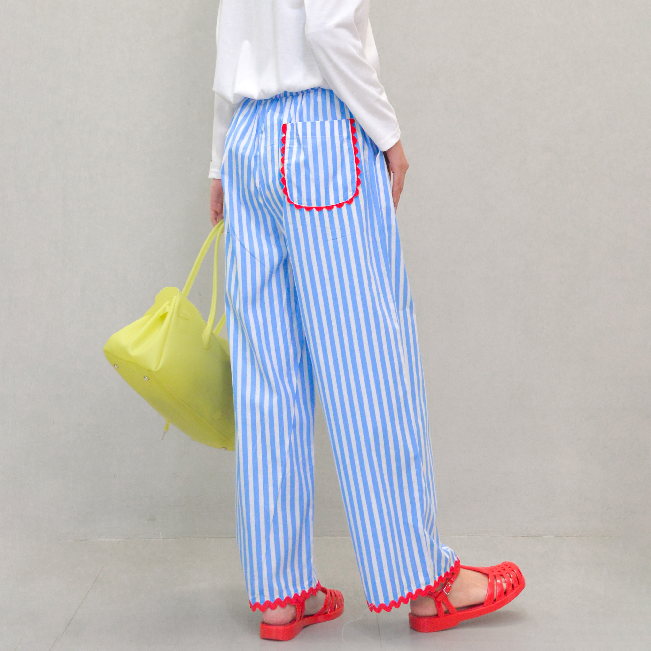 Enzy Stripe Pants BabyBlue