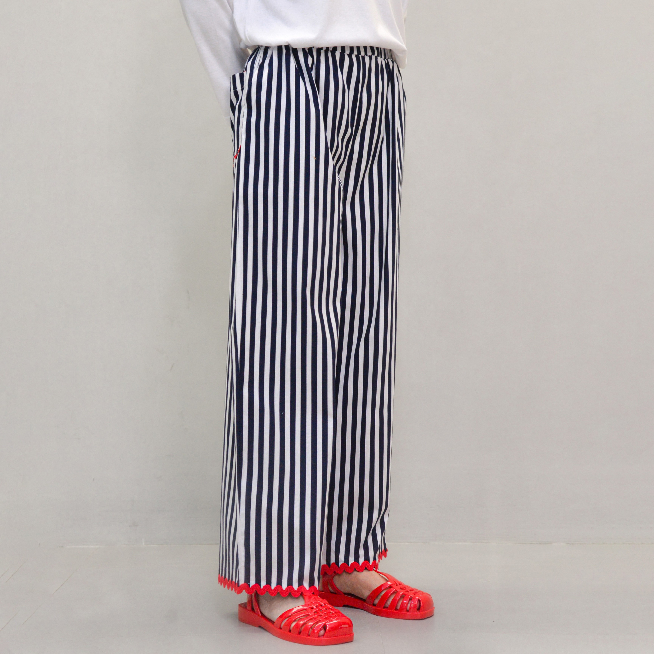 Enzy Stripe Pants BlueNavy