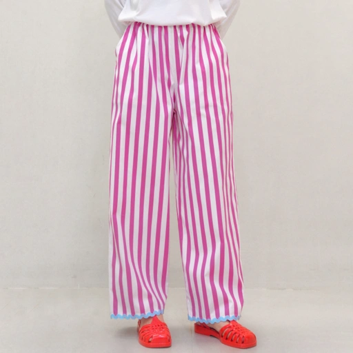 Enzy Stripe Pants Fuschia
