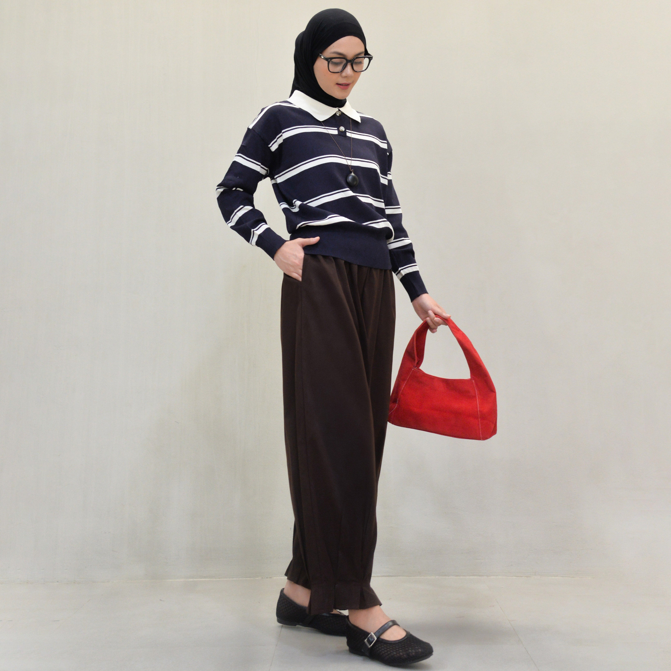 Geo Pants Mahogany