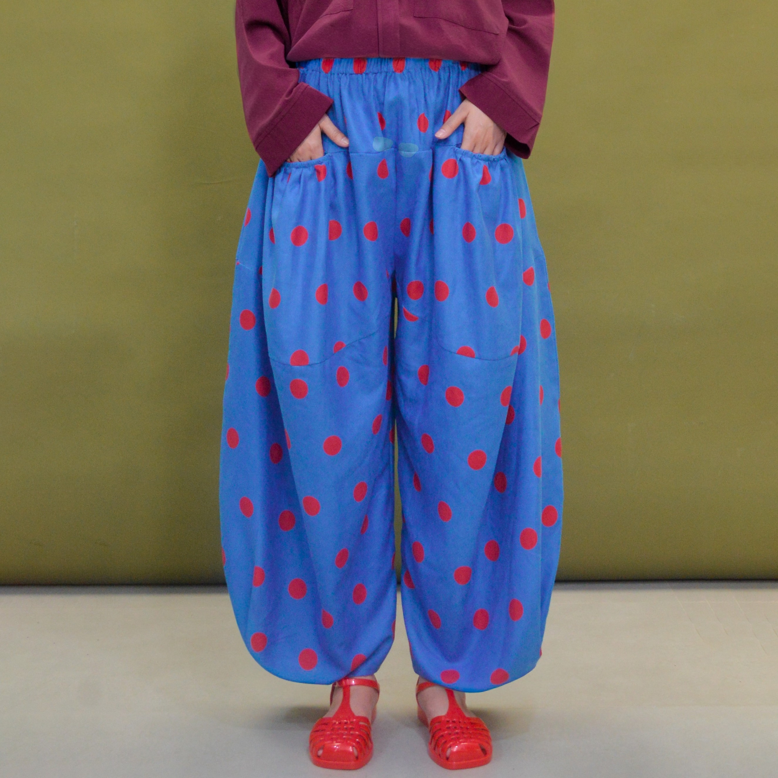 Hareem Printed Pants BlueBerry
