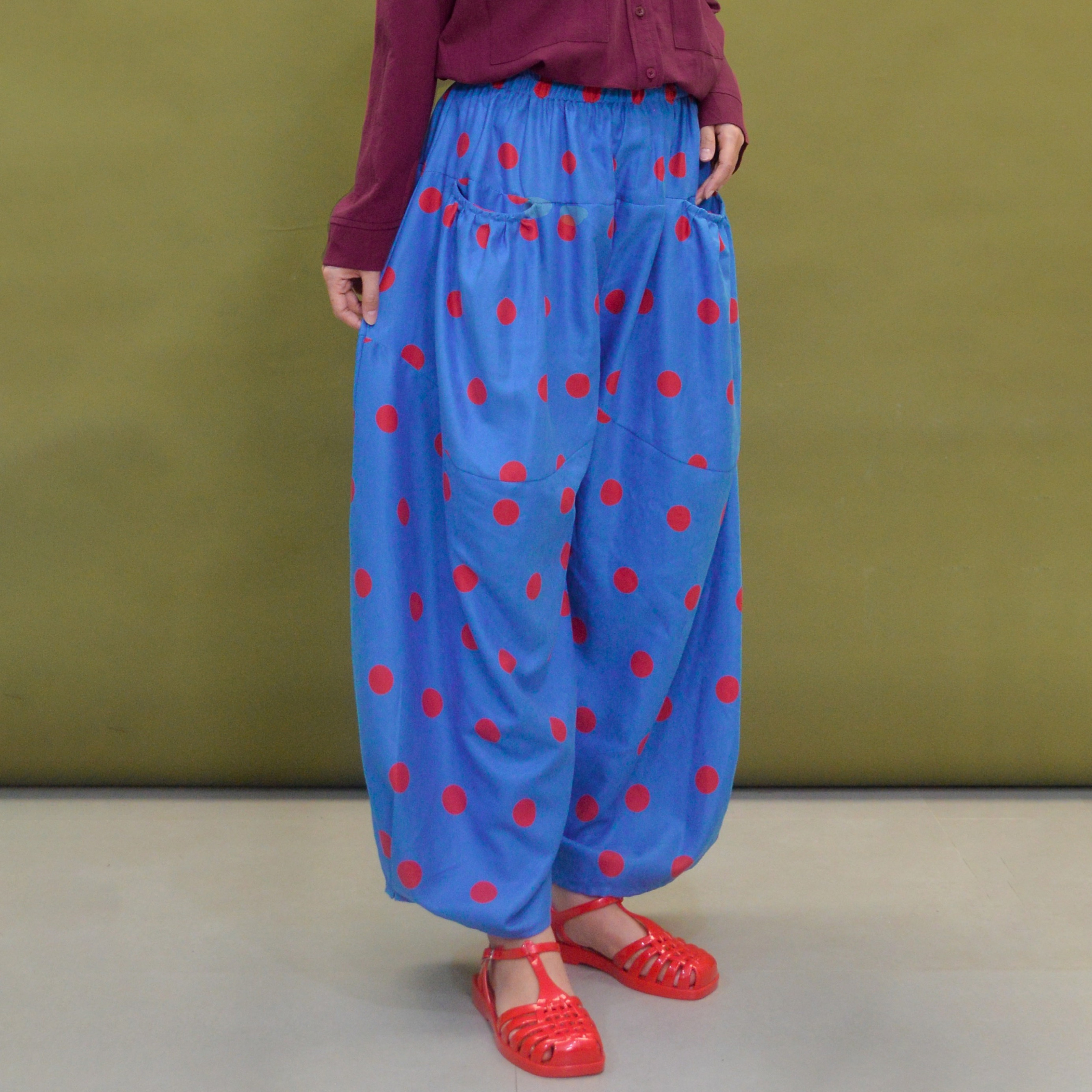 Hareem Printed Pants BlueBerry