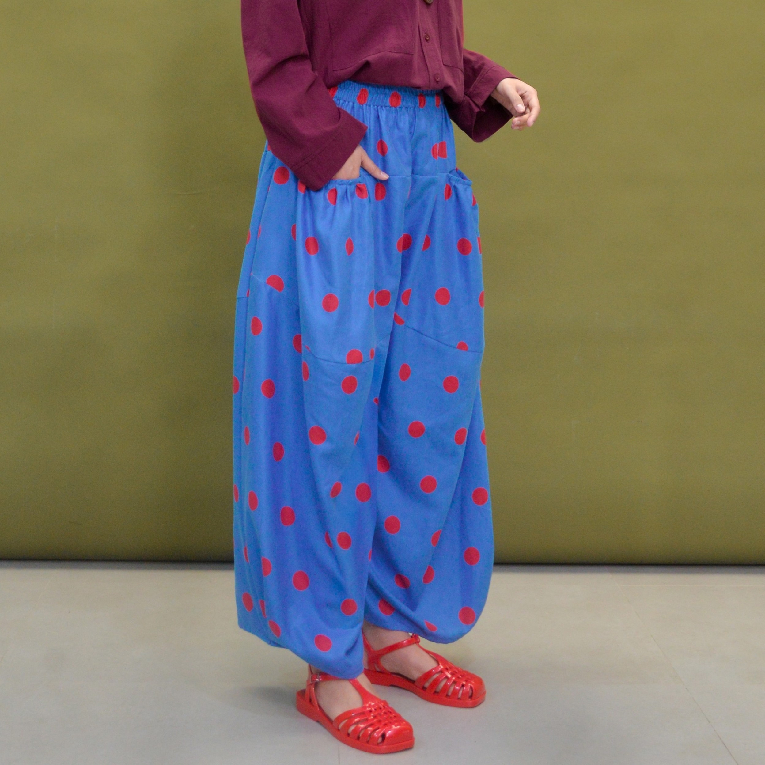 Hareem Printed Pants BlueBerry