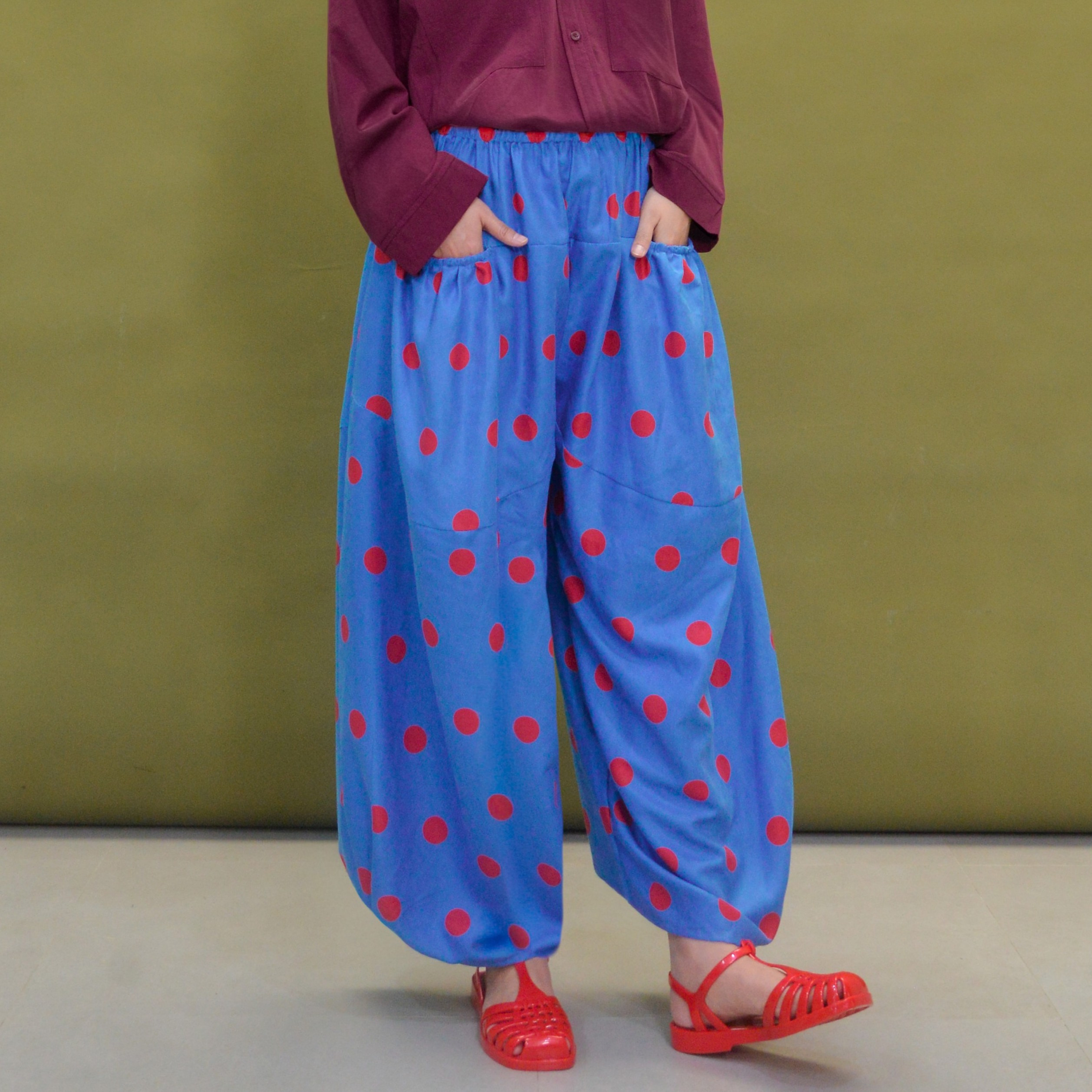 Hareem Printed Pants BlueBerry