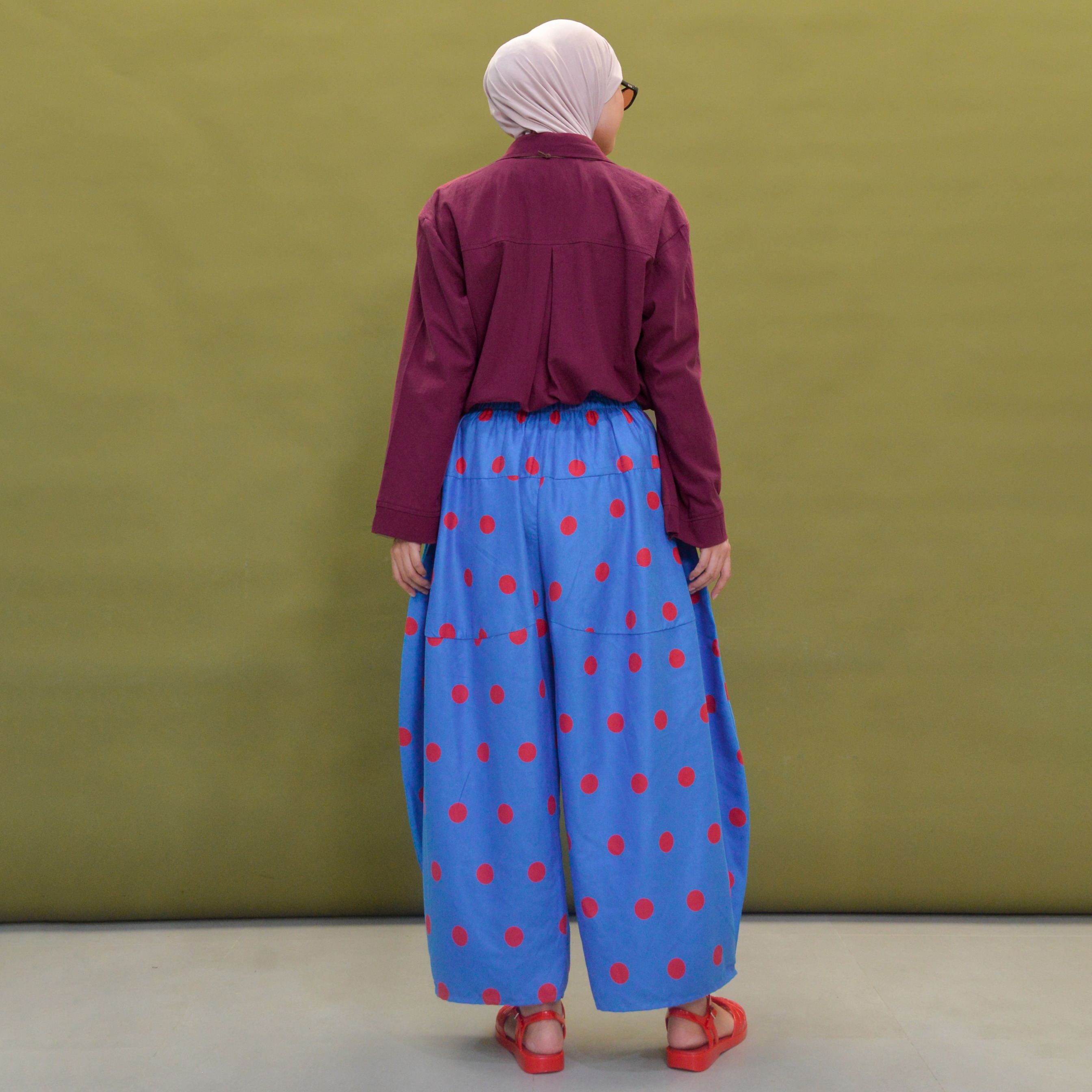Hareem Printed Pants BlueBerry