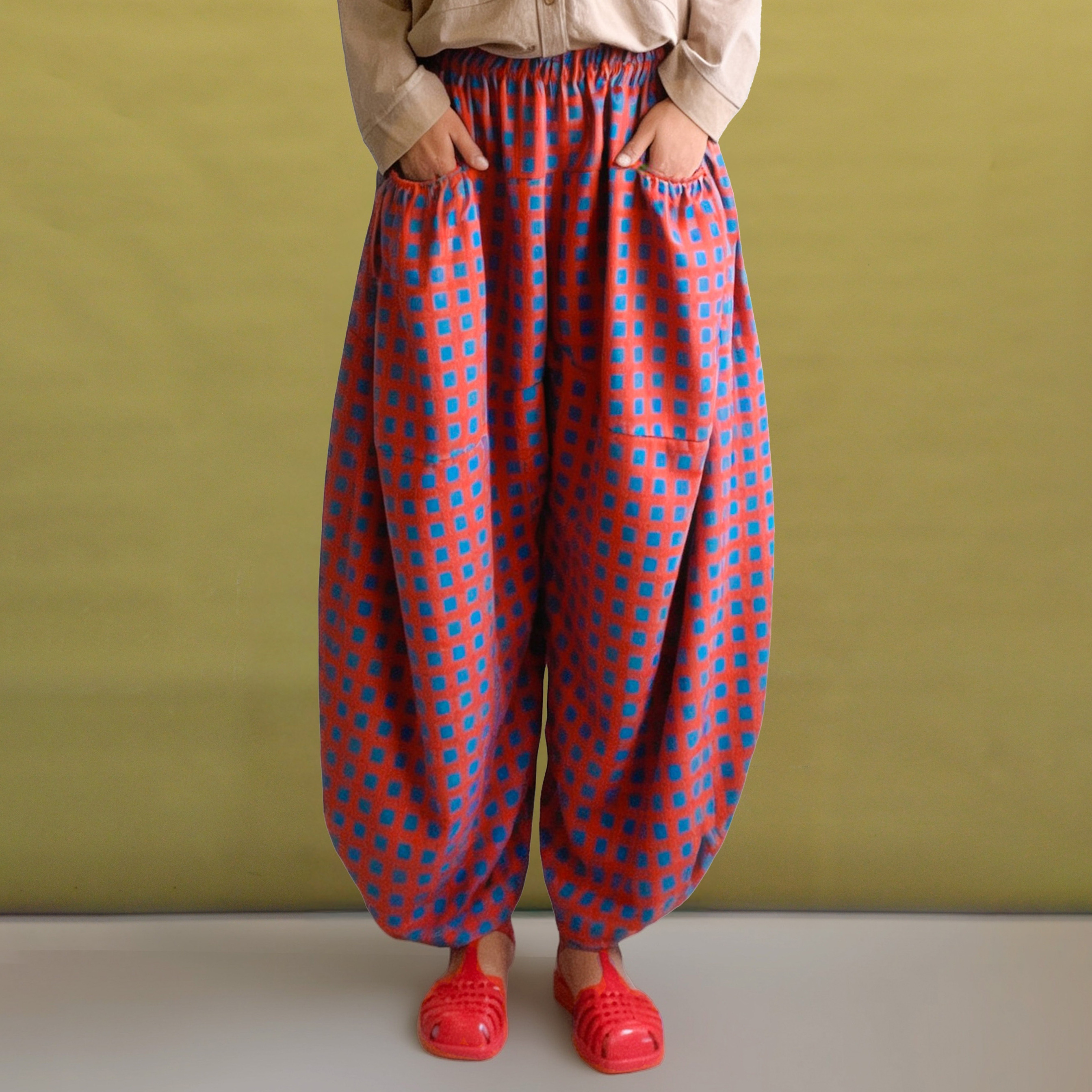 Hareem Printed Pants Grid