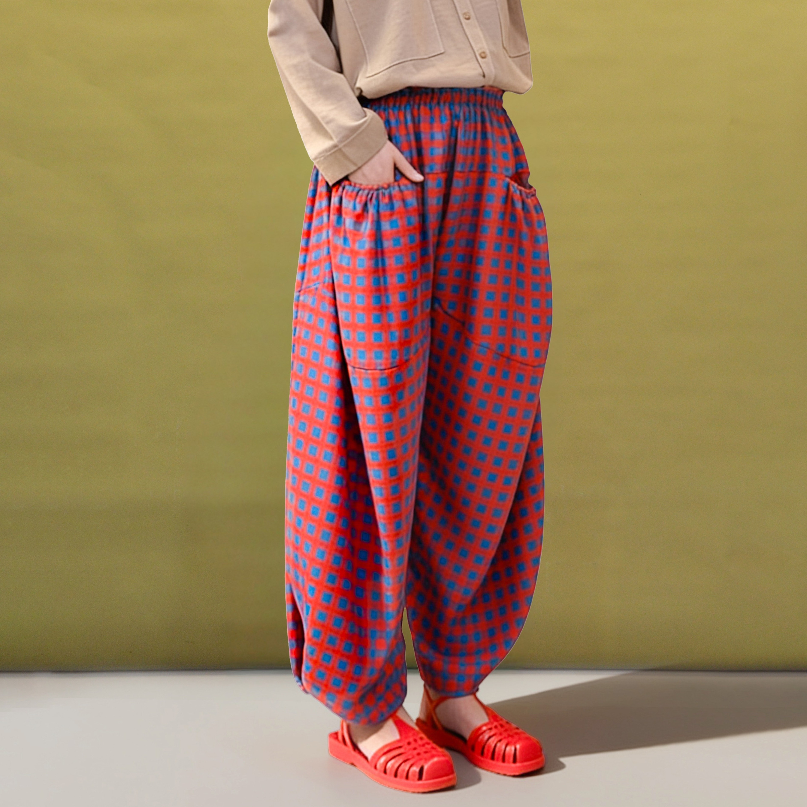 Hareem Printed Pants Grid