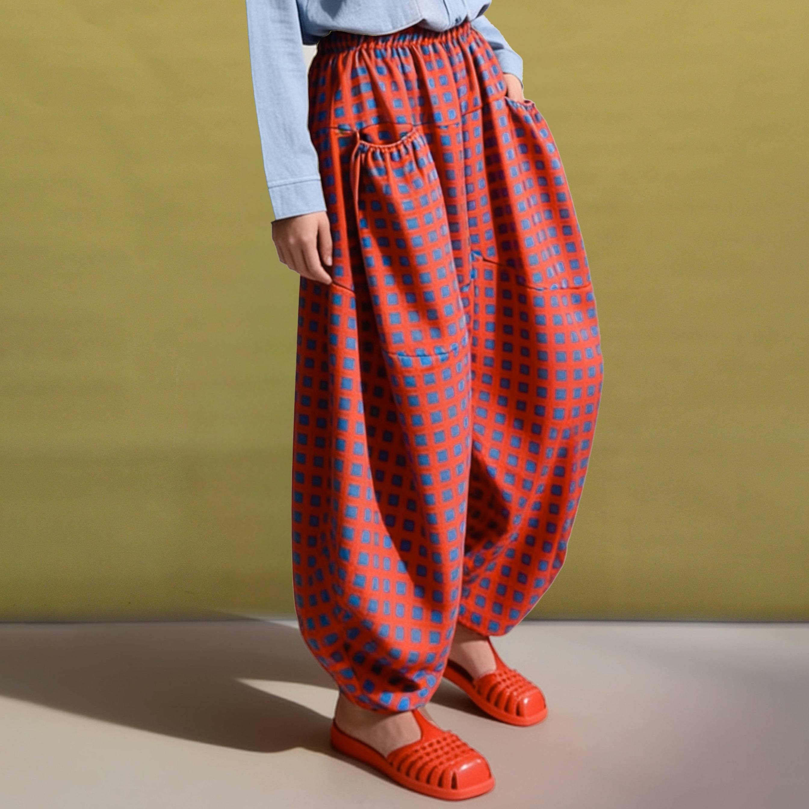 Hareem Printed Pants Grid