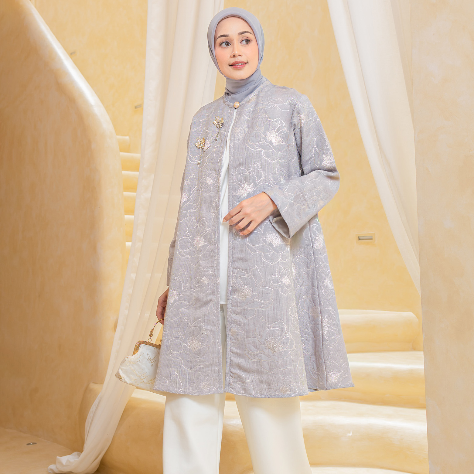 Haru Long Outer Silveria