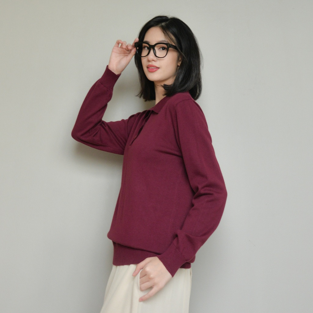 Leya Knit Maroon