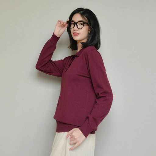 Image of Leya Knit Maroon