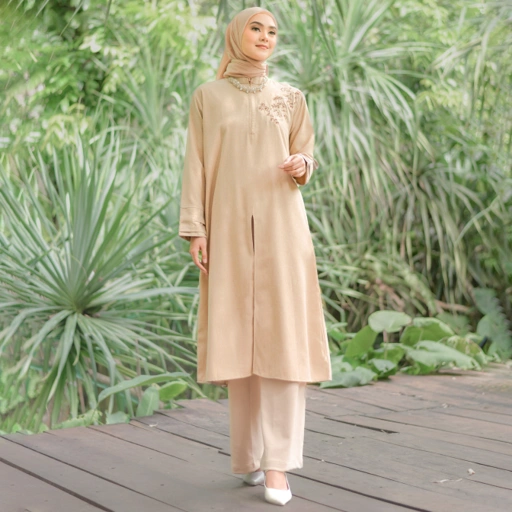 Image of Madina Slit Tunik Wheat