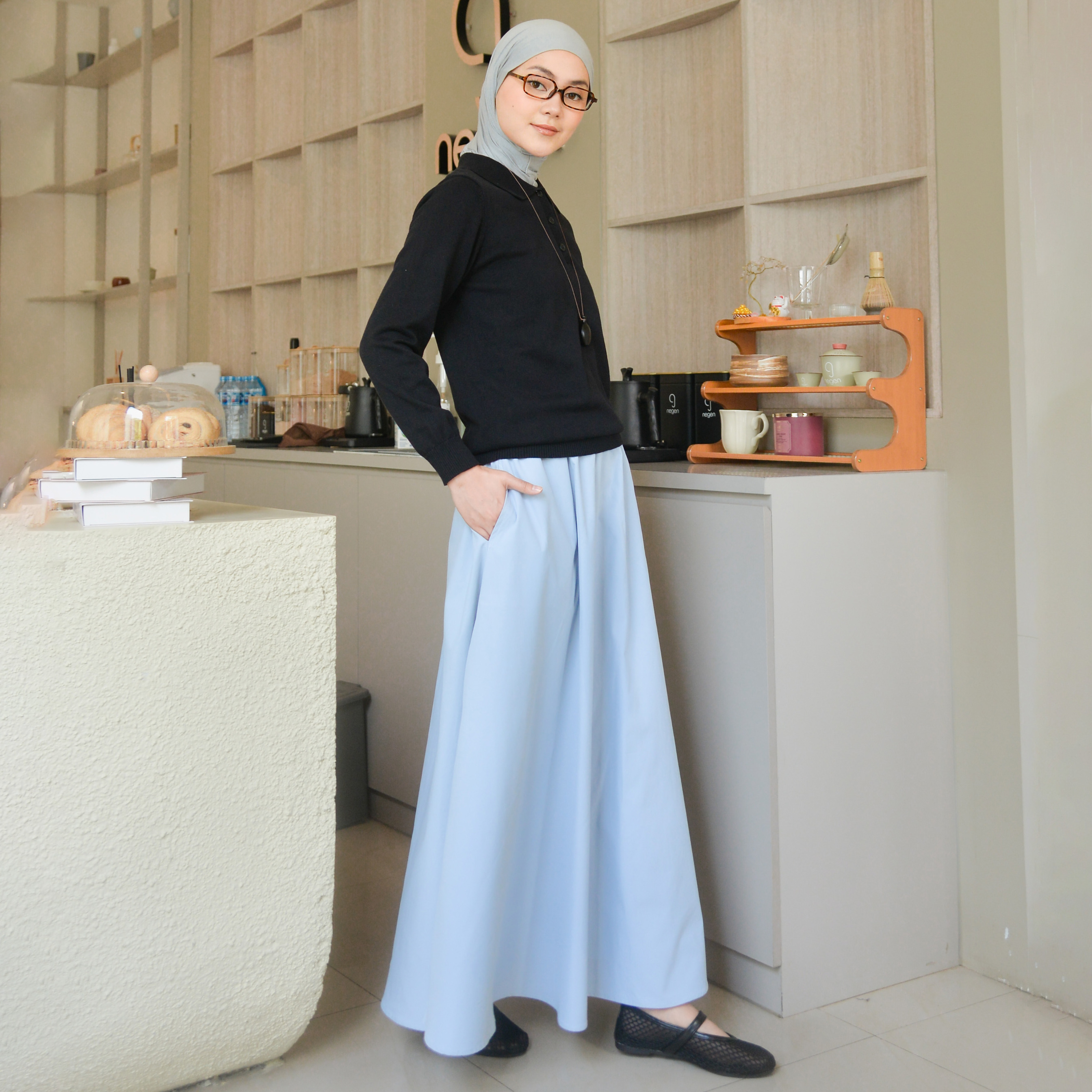 Nena WideSkirt IceBlue