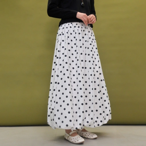 Polka Balloon Skirt Snow