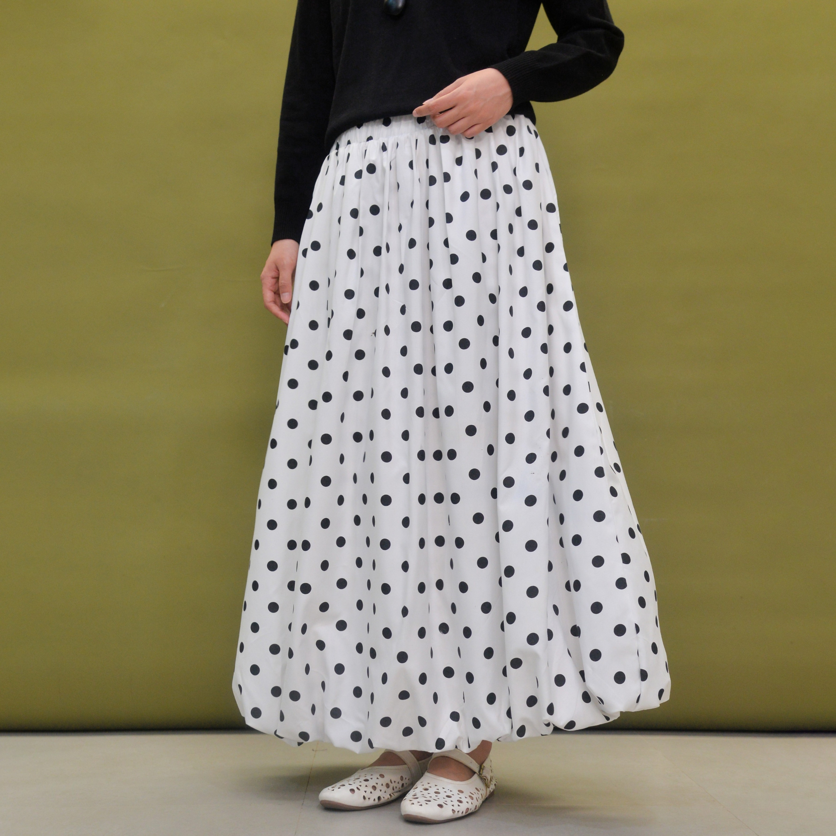 Polka Balloon Skirt Snow