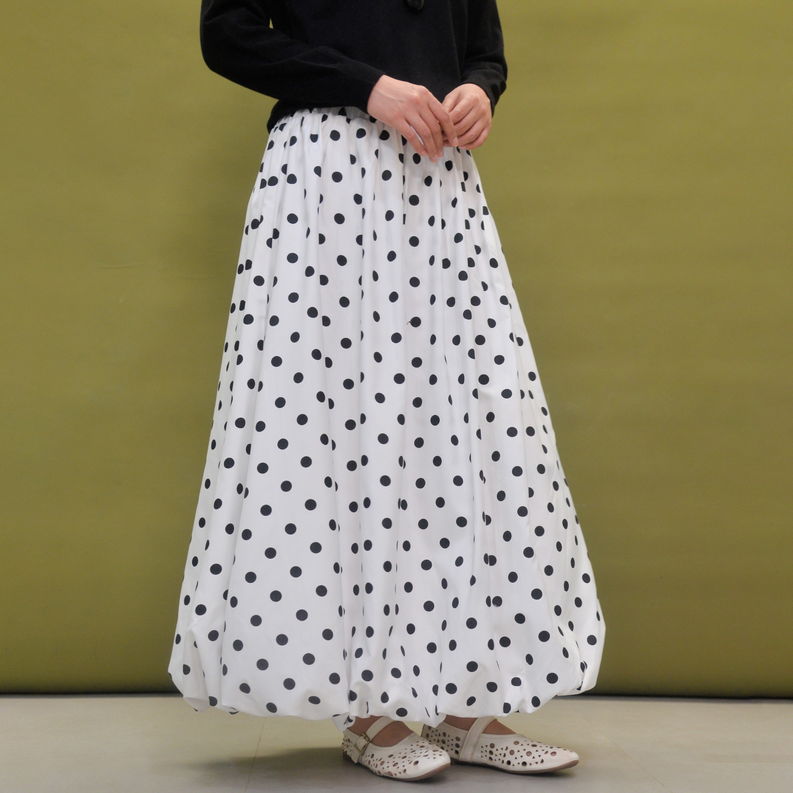 Polka Balloon Skirt Snow