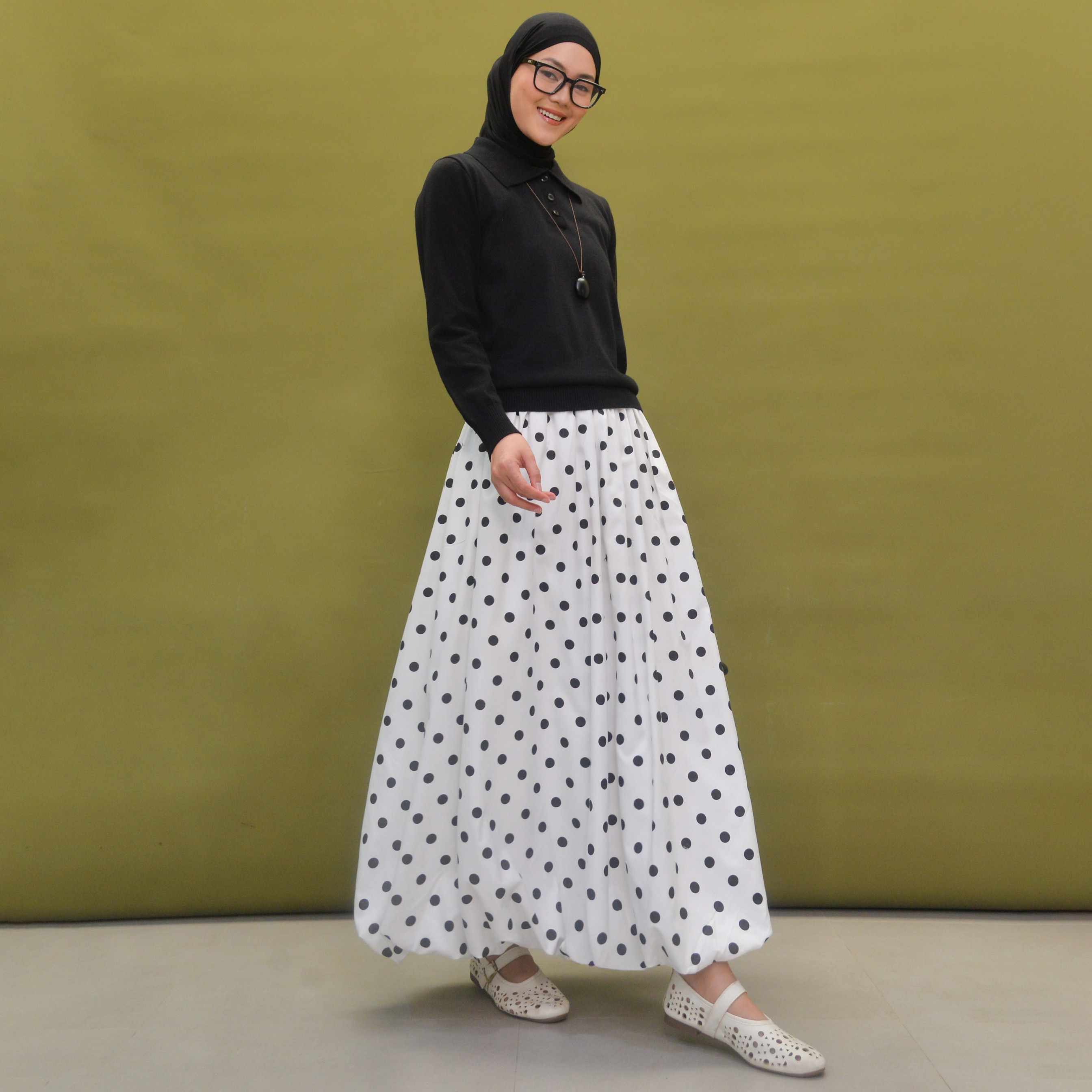 Polka Balloon Skirt Snow