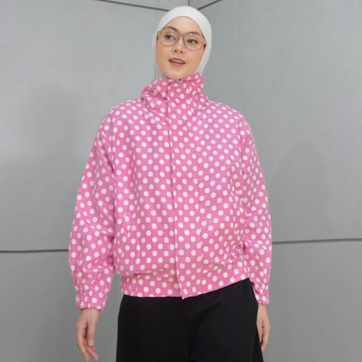 Image of Polkadots Jacket ShockPink