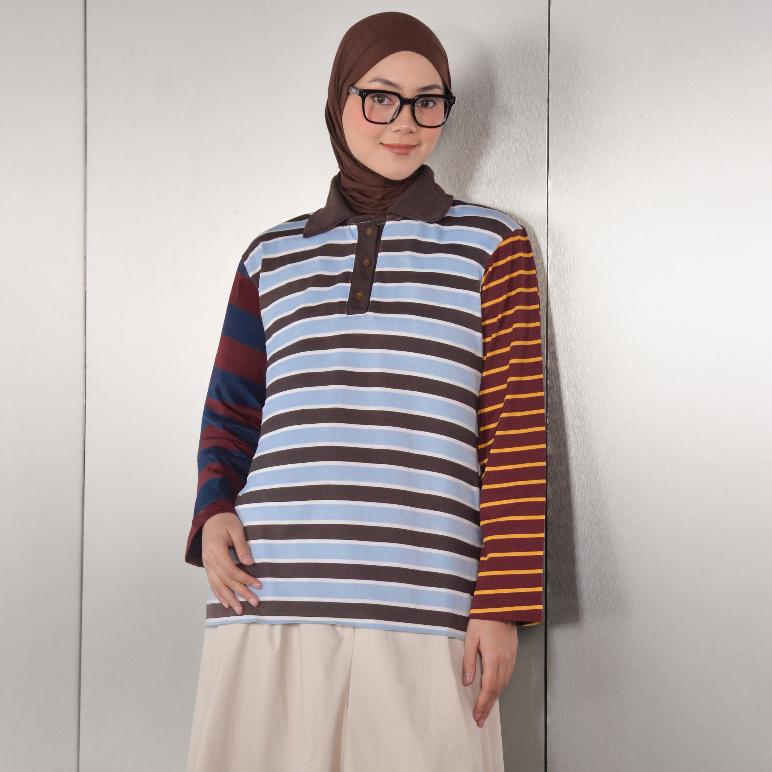 Polo Mix Tshirt WinterBrown