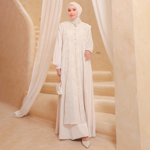 Image of Raihana Outer Dress Vanilla