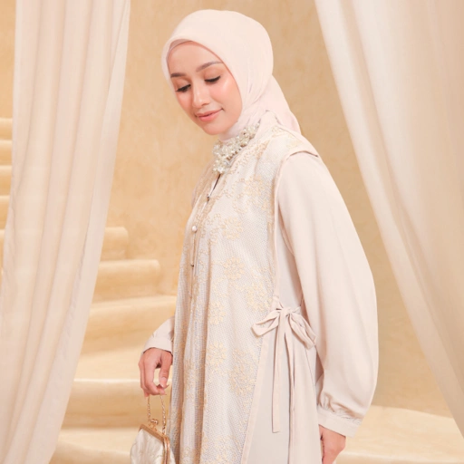 Image of Raihana Outer Dress Vanilla