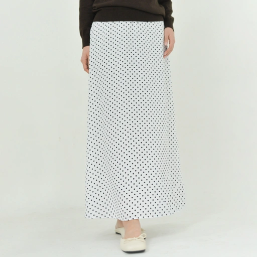 Image of Slip Skirt PolkaWhite
