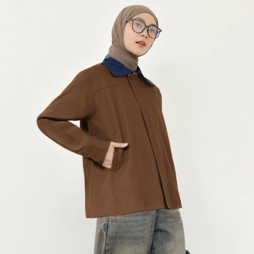 Image of Twotone Jacket Brunette