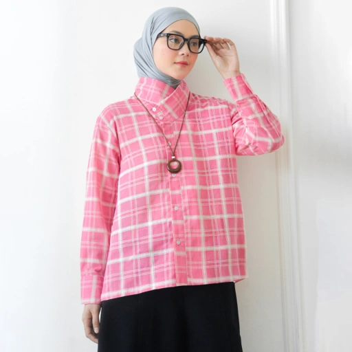 Zee Plaid Shirt BlushPink