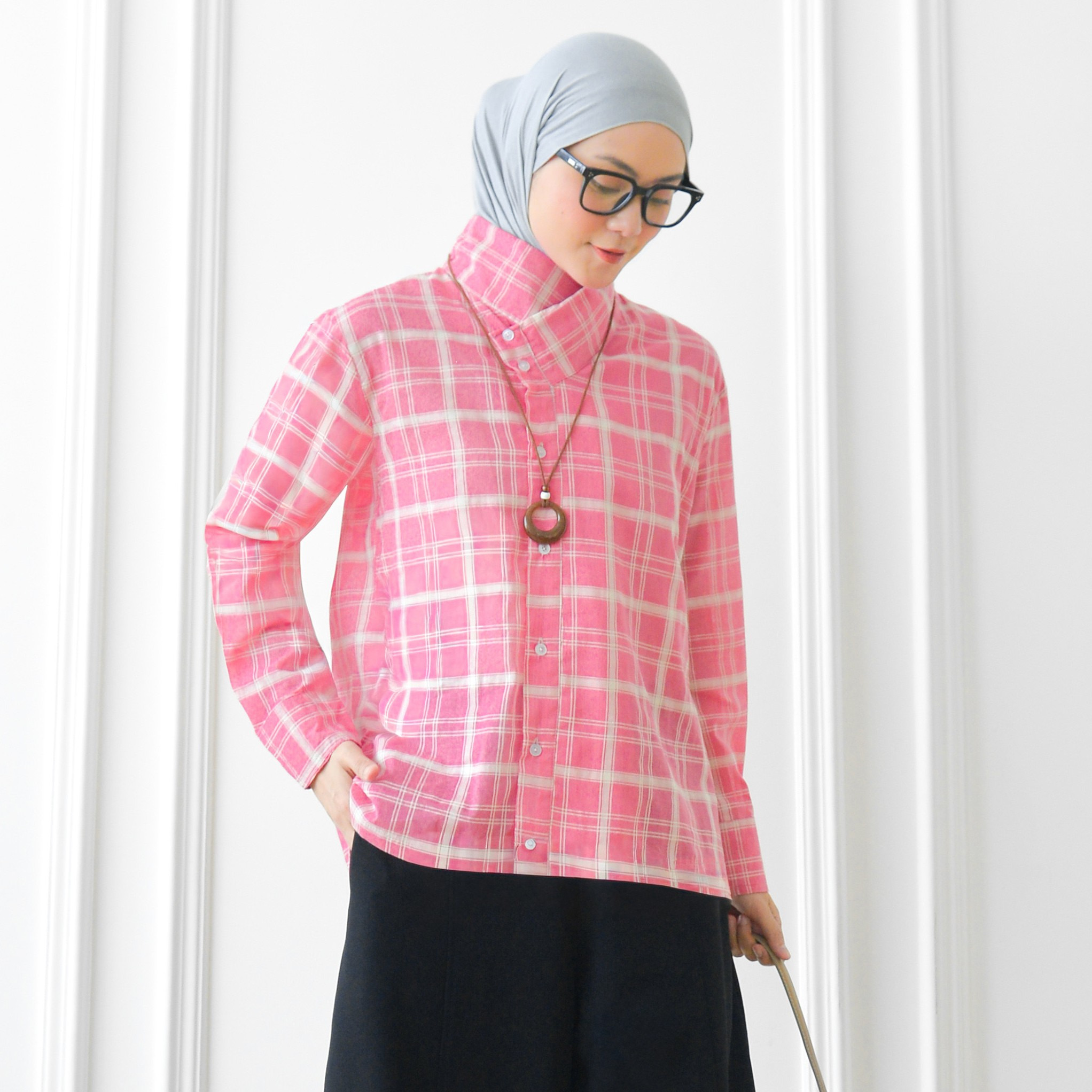 Zee Plaid Shirt BlushPink