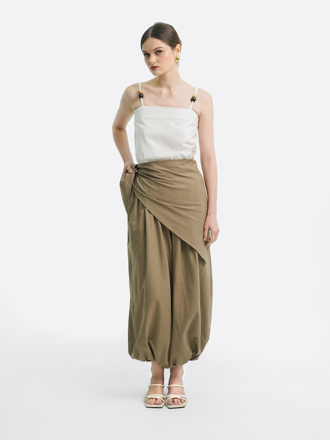 Layering Balloon Scarf Linen
