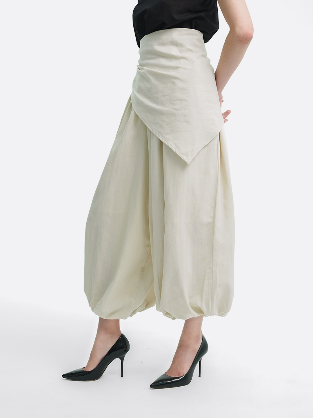 Layering Balloon Scarf Linen