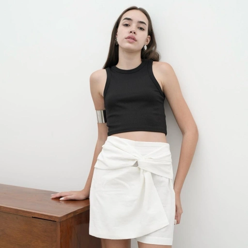 Image of Twissted Linnen Skort | Shopinkae