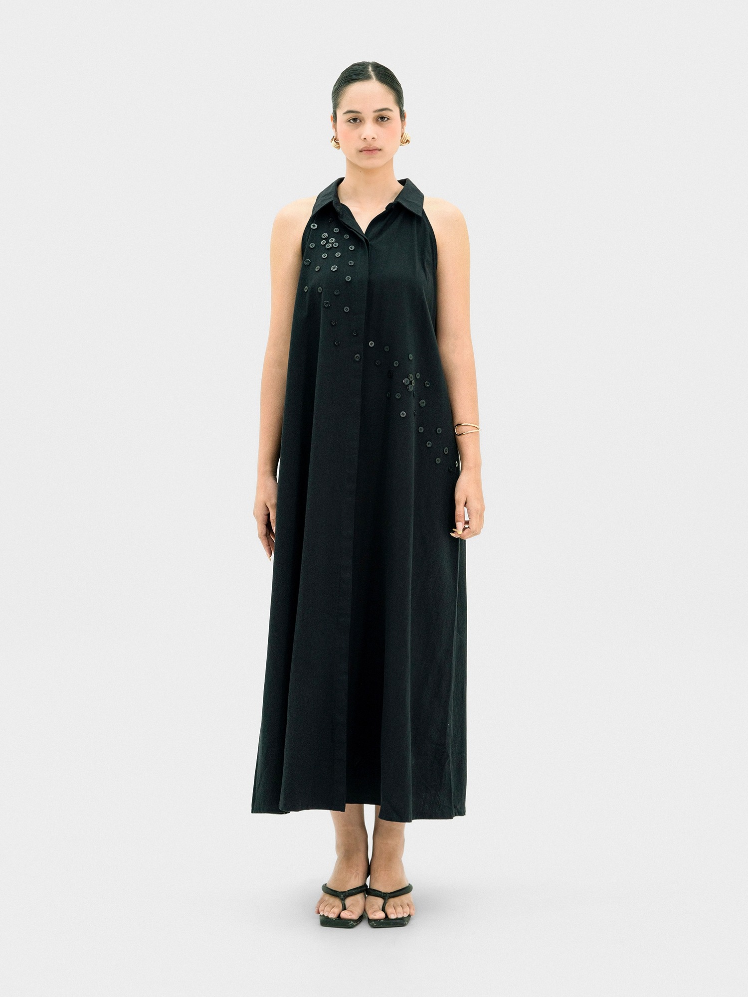 Spread Button Dress
